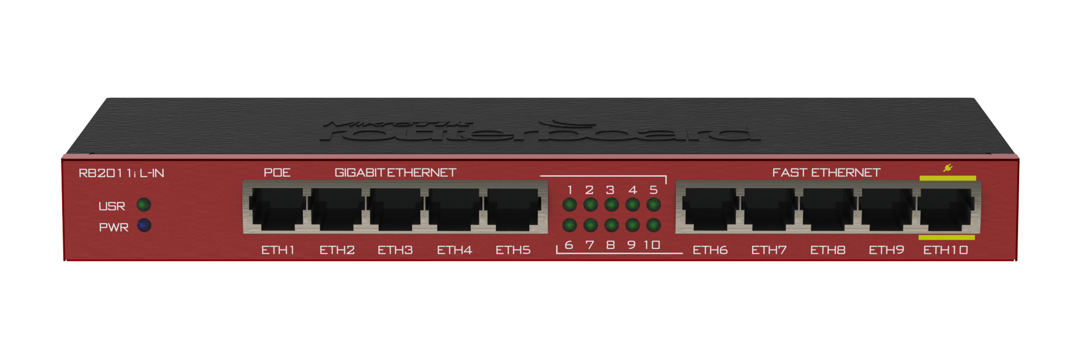 

Маршрутизатор MikroTik RouterBoard 2011iL-IN, LAN: 10x100 Мбит/с, нужен переходник питания! (RB2011iL-IN), 2011iL-IN