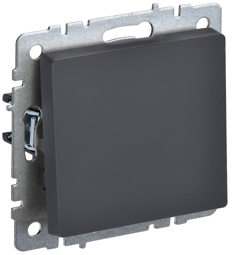 

Выключатель IEK Brite ВС10-1-0-БрГ, 1кл., скрытый монтаж, механизм с накладкой без рамки, графит (BR-V10-0-10-K53), ВС10-1-0-БрГ