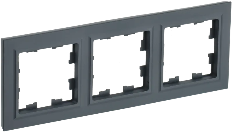 

Рамка IEK BRITE РУ-3-БрГ, горизонтальная и вертикальная, 3-поста, графит (BR-M32-K53), РУ-3-БрГ