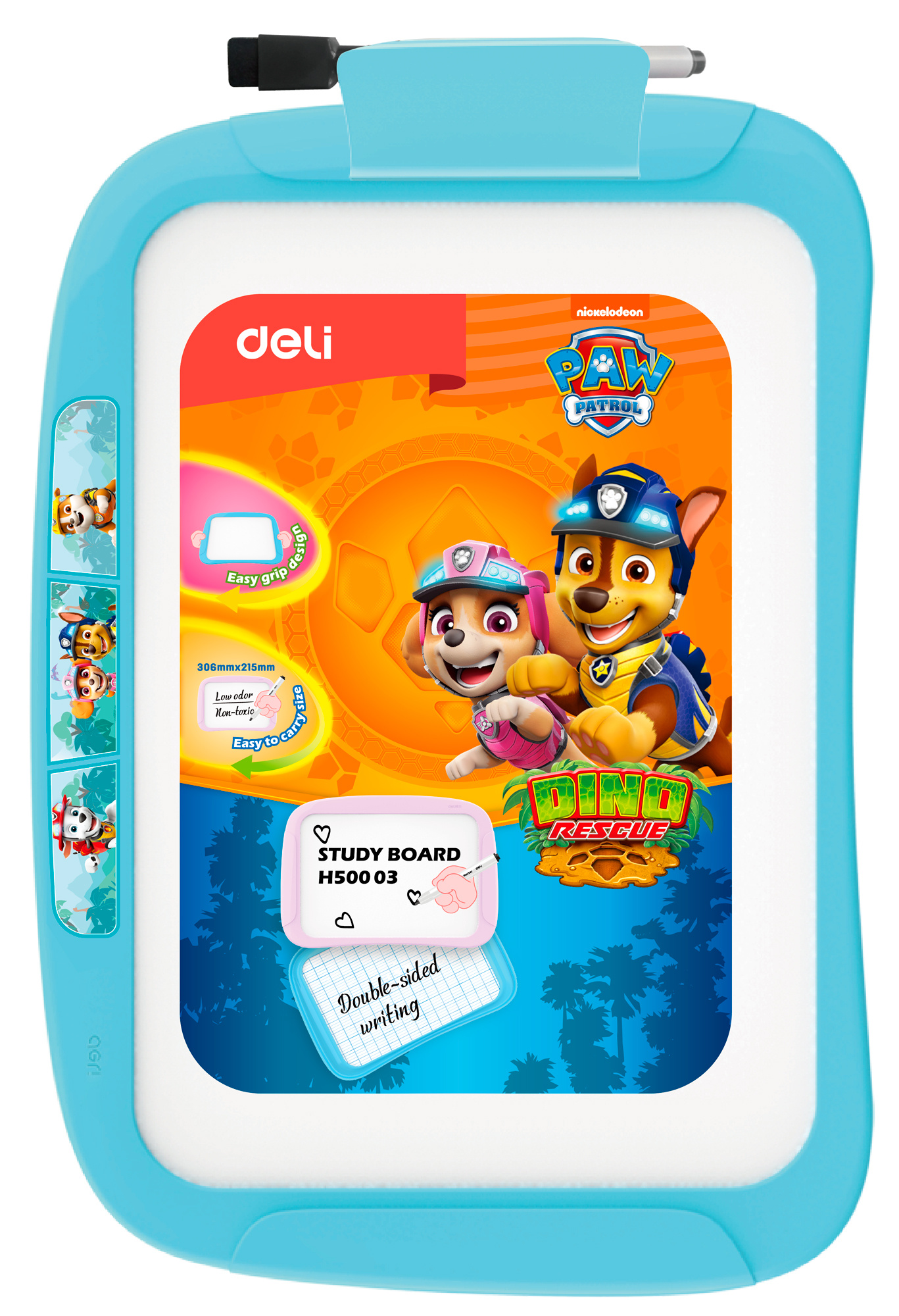 Демонстрационная доска Deli Paw Patrol магнитно-маркерная, 20.5x28.6см, лак (белый)/пластик (синий) (EH50003)