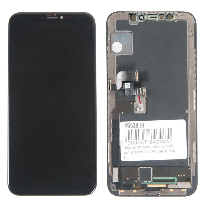 Дисплей в сборе с тачскрином для Apple iPhone X (OLED), черный [563918]
