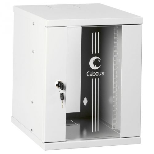 Шкаф телекоммуникационный настенный 8U 315x325 мм, стекло/металл, серый, Cabeus WSC-8U (WSC-8U)
