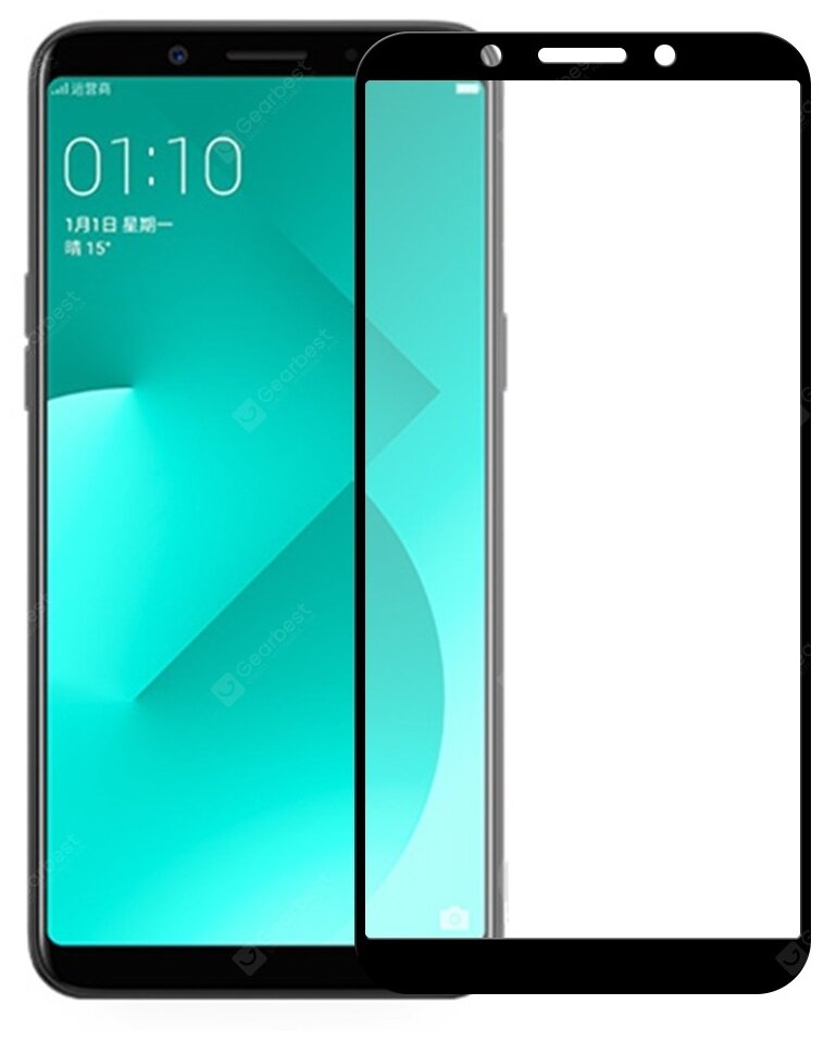 

Защитное стекло OPPO для экрана смартфона Oppo A83, Full screen, поверхность глянцевая, черная рамка, 3D (208495)