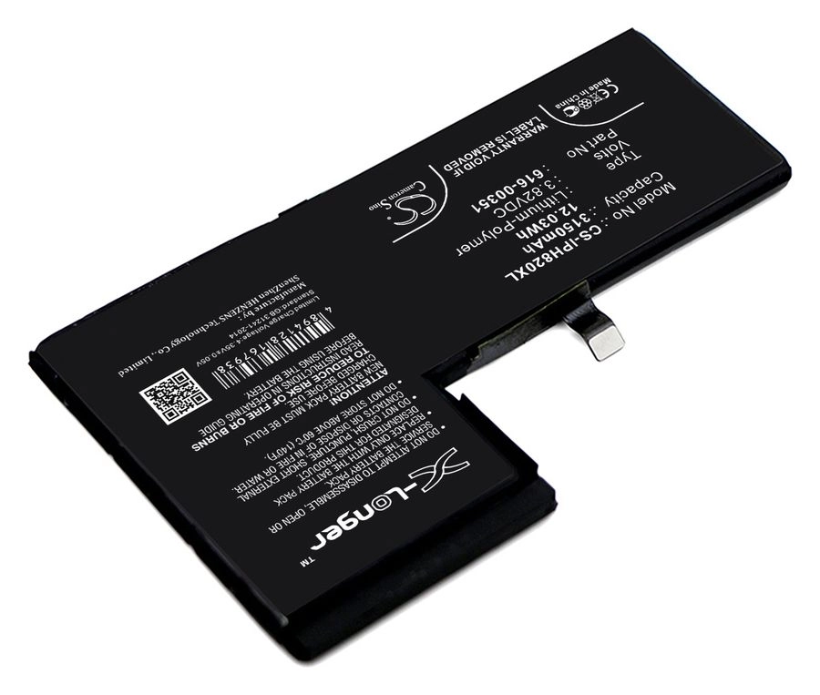 

Аккумулятор CameronSino для Apple iPhone X, 3.82V, 3150mAh (CS-IPH820XL)