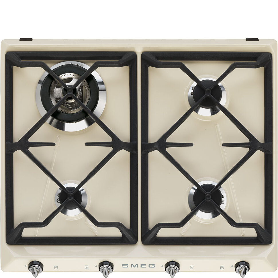 

Газовая варочная панель SMEG Victoria SR964PGH 4 конфорки, кремовый (SR964PGH), SR964PGH