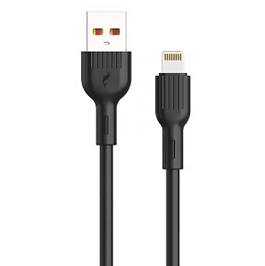 

Кабель USB-Lightning 8-pin, 3A быстрая зарядка, 1м, черный SKYDOLPHIN S03L (206470), S03L