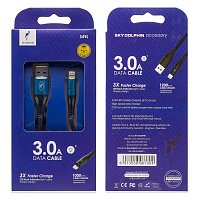 

Кабель USB-Lightning 8-pin, 3A быстрая зарядка, 1м, черный SKYDOLPHIN S49L (206487), S49L