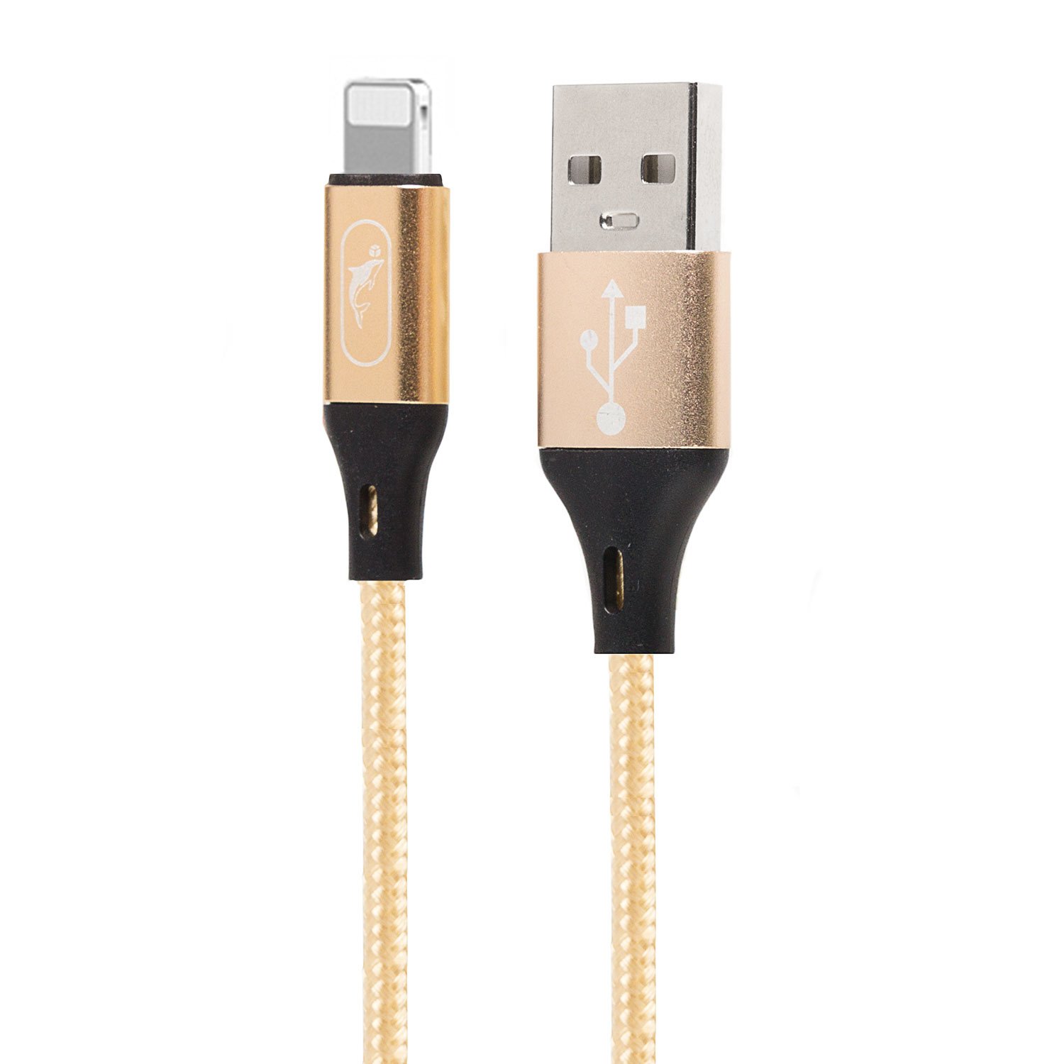 

Кабель USB-Lightning 8-pin, 2.4A быстрая зарядка, 1м, золотистый SKYDOLPHIN S55L (206480), S55L