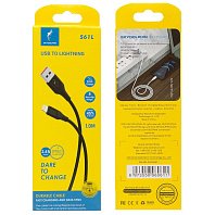 

Кабель USB (Am)-Lightning 8-pin(m), 2.4A быстрая зарядка, 1м, черный SKYDOLPHIN S61L (206474), S61L