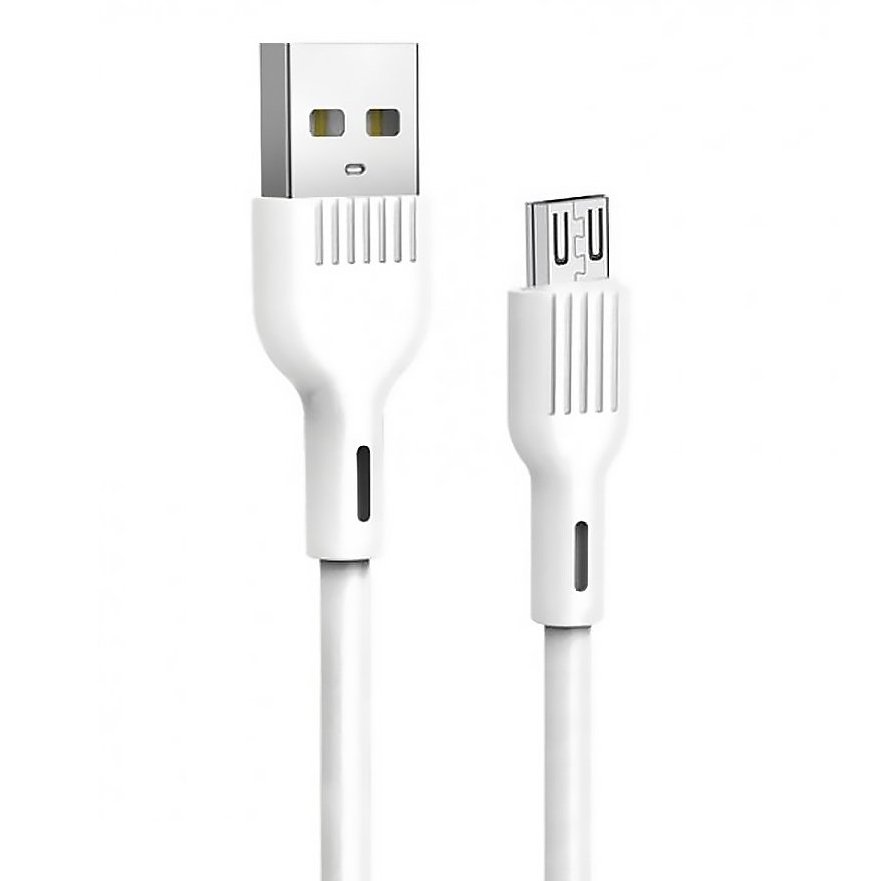 

Кабель USB-Micro USB, 3A быстрая зарядка, 1м, белый SKYDOLPHIN S03V (206450), S03V