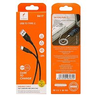 

Кабель USB Type-C-USB, 2.4A быстрая зарядка, 1м, черный SKYDOLPHIN S61T (206496), S61T