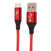 

Кабель USB Type-C-USB, 2.4A, 1м, красный SKYDOLPHIN S55T (206501), S55T
