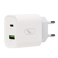 

Сетевое зарядное устройство SKYDOLPHIN SC20 15W, USB, USB/USB type-C, USB type-C, Quick Charge, 3A, белый (206538), SC20