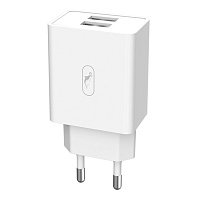 

Сетевое зарядное устройство SKYDOLPHIN SC30 10W, 2xUSB, 1A, белый (206519), SC30