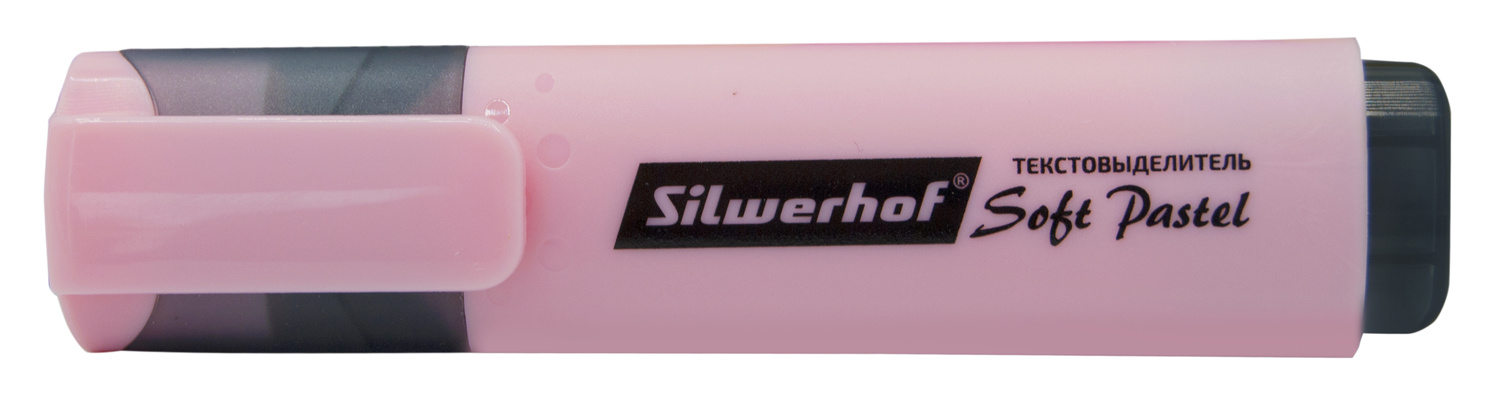 

Текстовыделитель Silwerhof Soft Pastel скошенный пиш. наконечник 1-5мм розовый пастельный коробка (1218355/108133-26), Soft Pastel