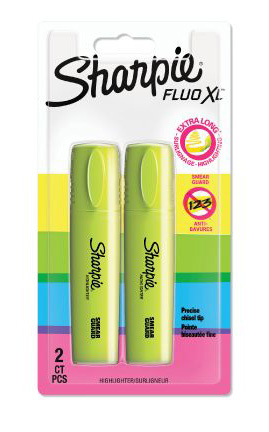 

Набор текстовыделителей Paper Mate Fluo XL Sharpie желтый блистер (2шт.) (1825660), Fluo XL