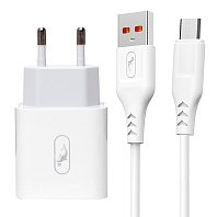

Сетевое зарядное устройство SKYDOLPHIN SC36V 12W, USB, Quick Charge, 2.4A, белый (206517), кабель microUSB, SC36V