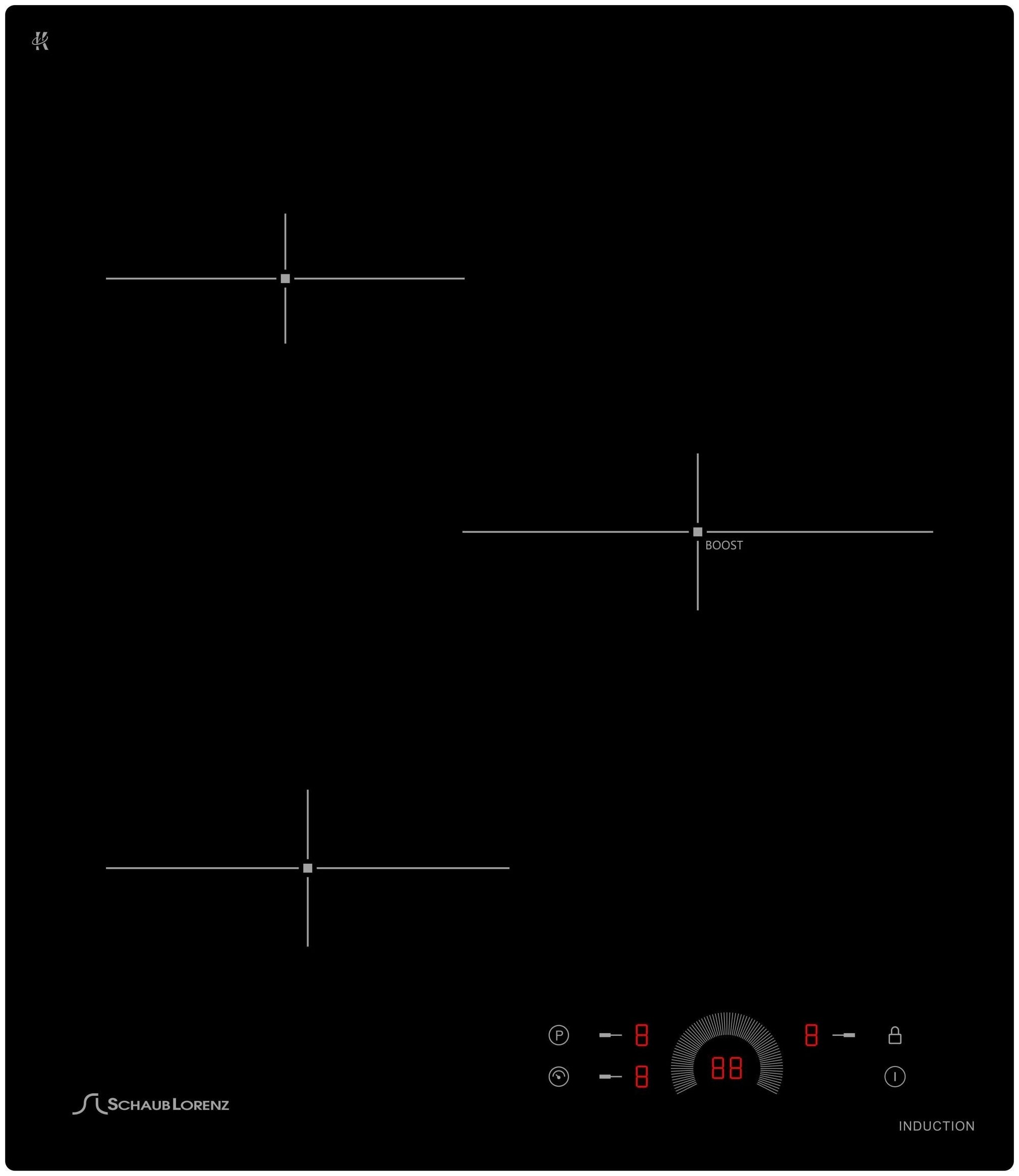 

Индукционная варочная панель Schaub Lorenz SLK IY41H1 3 конфорки, черый (SLK IY41H1), SLK IY41H1