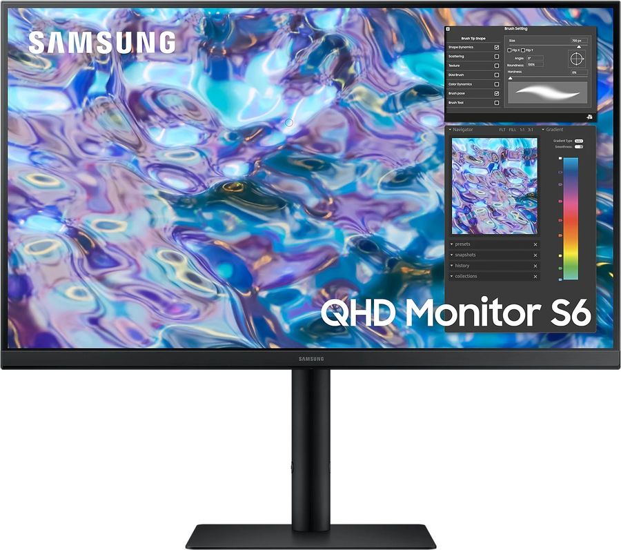 

Монитор 27" Samsung ViewFinity S6 LS27B610EQUXEN IPS, 2560x1440 (16:9), 300кд/м2, 5мс, 178°/178°, FreeSync, HDMI, DisplayPort, черный (LS27B610EQUXEN), LS27B610EQUXEN