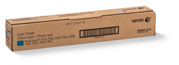 

Картридж лазерный Xerox 006R01516, голубой, 15000 страниц, оригинальный для Xerox WC 7525/7530/7535/7545/7556 без чипа, 0