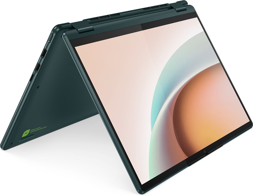 

Ноутбук Lenovo Yoga 6 13ALC7 13.3" IPS 1920x1200 Touch, AMD Ryzen 7 5700U 1.8GHz, 16Gb RAM, 512Gb SSD, W11, темно-зеленый (82UD008WRK), 13ALC7