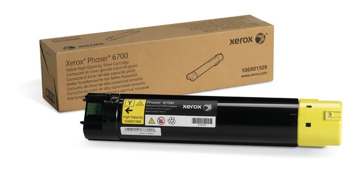 

Картридж лазерный Xerox 106R01509, желтый, 12000 страниц, оригинальный для Xerox Phaser 6700, 0