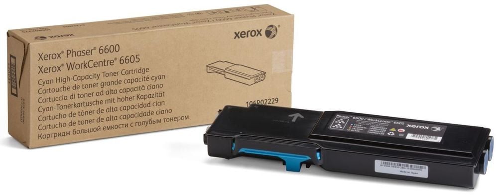 

Картридж лазерный Xerox 106R02229, голубой, 6000 страниц, оригинальный для Xerox Phaser 6600/ WC6605, 0