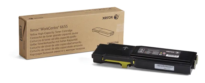 

Картридж лазерный Xerox 106R02746, желтый, 7500 страниц, оригинальный для Xerox WorkCentre 6655, 0