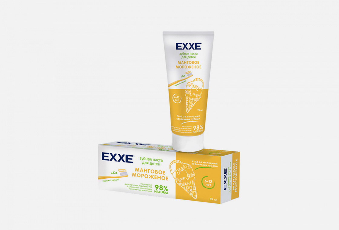 

Детская зубная паста Exxe с кальцием, 6, 75мл, с кальцием