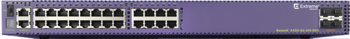 

Коммутатор Extreme Networks Summit X450-G2-24t-GE4, управляемый, кол-во портов: 24x1 Гбит/с, кол-во SFP/uplink: SFP 4x1 Гбит/с, установка в стойку (16172), X450-G2-24t-GE4