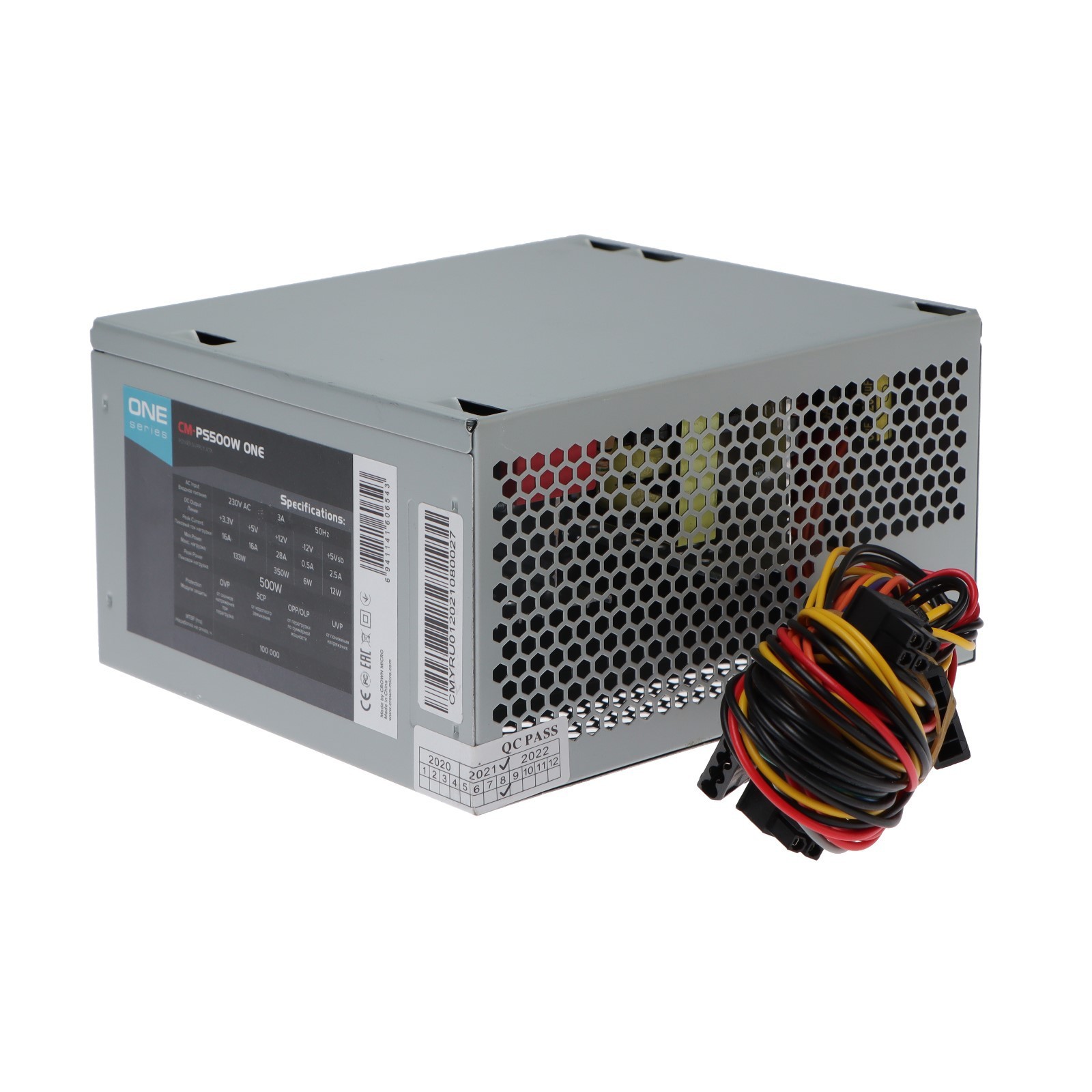 

Блок питания 500 Вт ATX CROWN CM-PS500W ONE, 80 мм (CM-PS500W ONE), CM-PS500W ONE