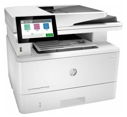 МФУ лазерный HP LaserJet Managed MFP E42540f, A4, ч/б, 40стр/мин (A4 ч/б), 1200x1200 dpi, дуплекс, АПД, факс, сетевой, USB (3PZ75A)