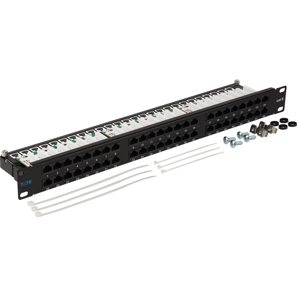

Патч-панель в шкаф 19" 1U, порты: 48 x RJ-45 кат. 6, черный, TWT-PP48/1U-U6, TWT (TWT-PP48/1U-U6), TWT-PP48/1U-U6