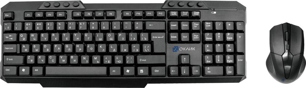 Клавиатура + мышь Oklick 205MK , беспроводная, Bluetooth / USB, чёрный (1546786) - фото 1
