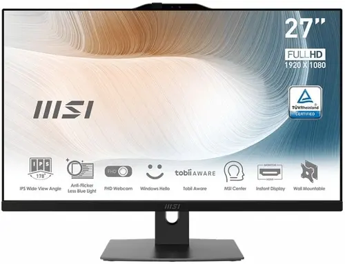 

Моноблок MSI Modern AM272P 12M-233XRU 27" 1920x1080, Intel Core i5-1240P 1.7 ГГц, 8Gb RAM, 512Gb SSD, WiFi, BT, Cam, без ОС, черный (9S6-AF8211-233), 12M-233XRU