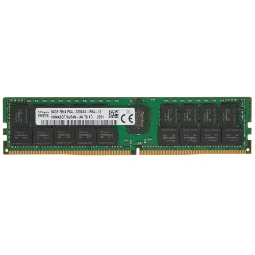 

Память DDR4 RDIMM 64Gb, 3200MHz, CL22, 1.2V, Dual Rank, ECC Reg, Hynix (HMAA8GR7CJR4N-XNT8)