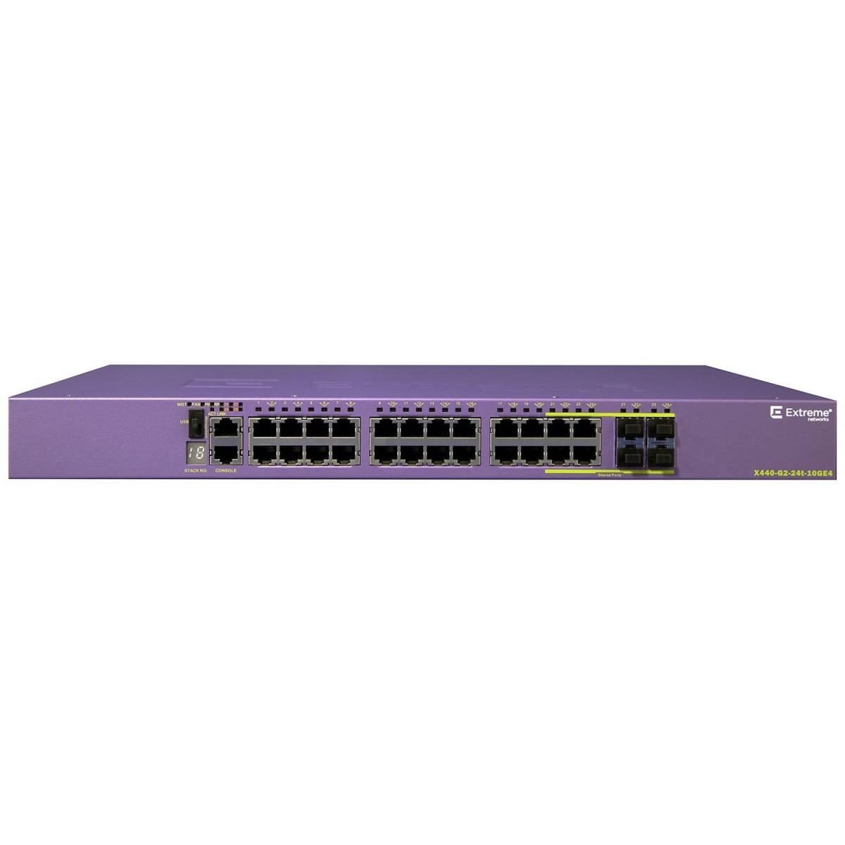 

Коммутатор Extreme Networks Summit X440-G2-24t-10GE4, управляемый, кол-во портов: 24x1 Гбит/с, combo RJ-45/SFP 4x1 Гбит/с, кол-во SFP/uplink: SFP 4x1 Гбит/с, установка в стойку (16532), X440-G2-24t-10GE4