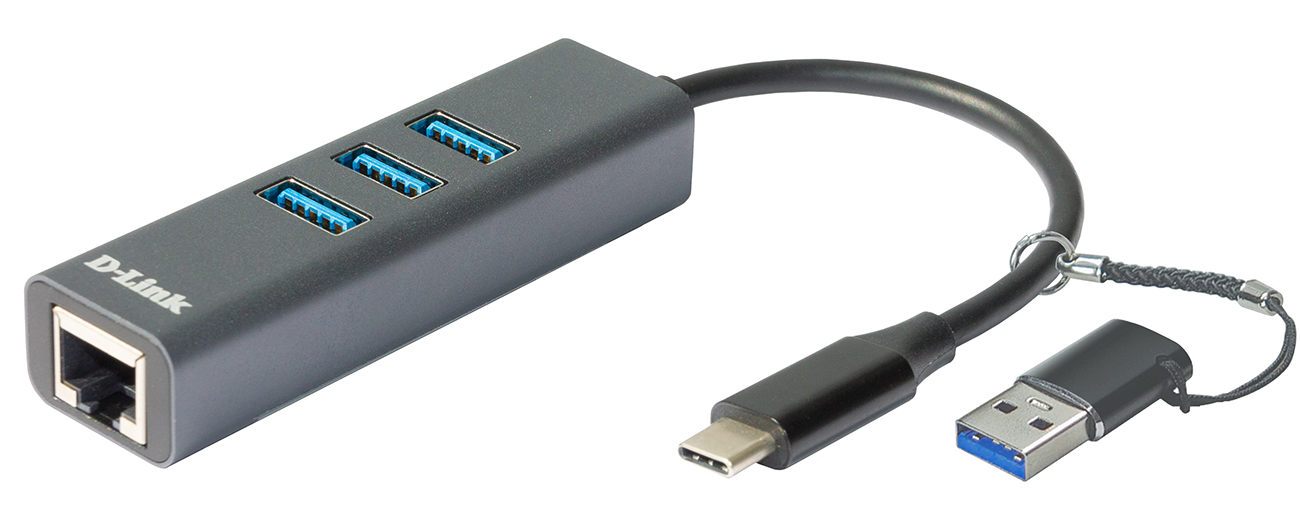 

Сетевая карта D-link DUB-2332, 1xRJ-45, 1 Гбит/с, USB 3.0 Type-A/Type-C, Retail (DUB-2332/A1A), DUB-2332