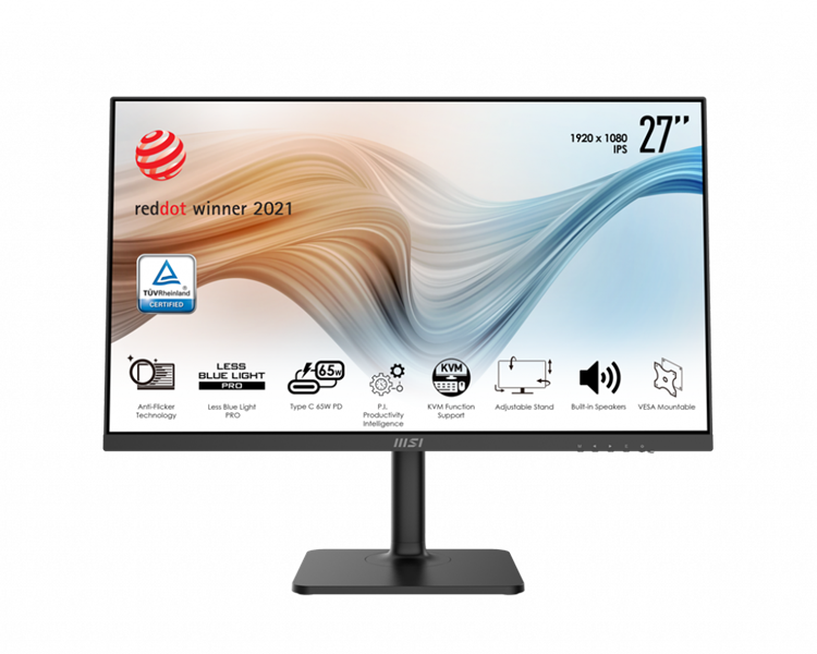 

Монитор 27" MSI 9S6-3PB19H-064 IPS, 1920x1080 (16:9), 250кд/м2, 5мс, 178°/178°, Adaptive Sync, HDMI, DisplayPort, USB Type-C, USB-Hub, черный (9S6-3PB19H-064), 9S6-3PB19H-064