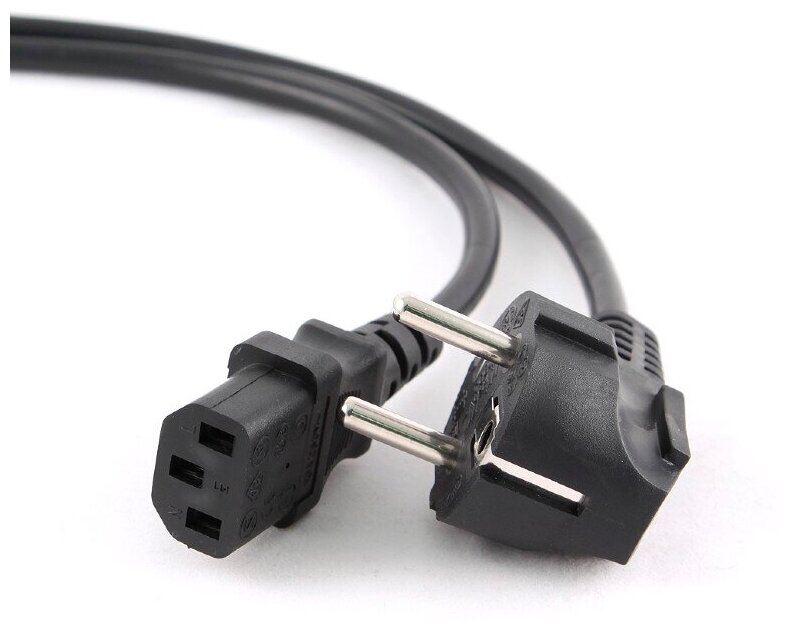

Кабель питания Europlug(M)-IEC-320-C13 угловая вилка/прямой штекер, 1м-1.2м, черный Gembird