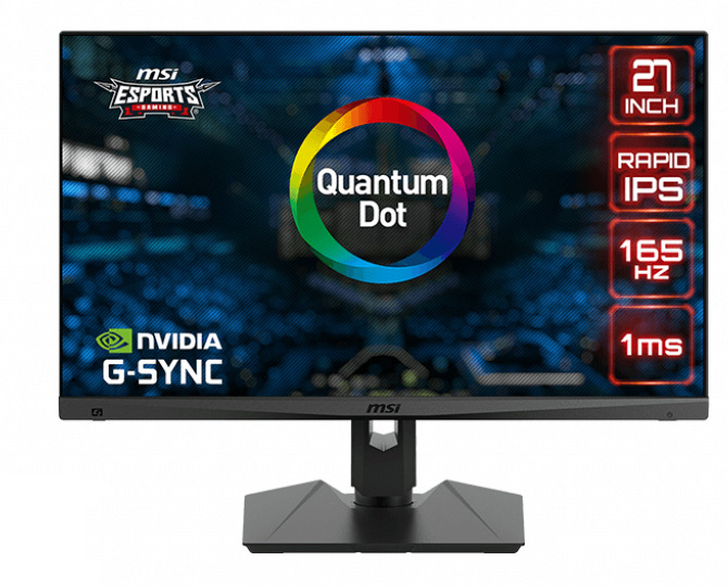 

Монитор 27" MSI Optix MAG274QRF-QD IPS, 2560x1440 (16:9), 300кд/м2, 165Hz, 1мс, 178°/178°, G-SYNC Compatible, HDMI, DisplayPort, USB Type-C, USB-Hub, черный (9S6-3CA8DA-086), MAG274QRF-QD