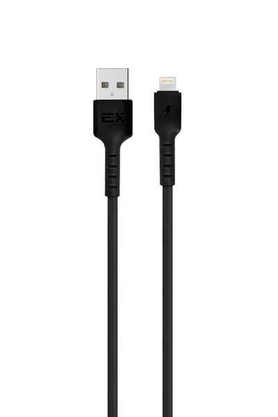 

Кабель USB 2.0(Am)-Lightning 8-pin(m), 3A, 2м, черный Exployd Easy EX-K-1383 (EX-K-1383), EX-K-1383