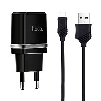 

Сетевое зарядное устройство Hoco c12 12W, USB, 2.4A, черный (85349), micro USB, c12