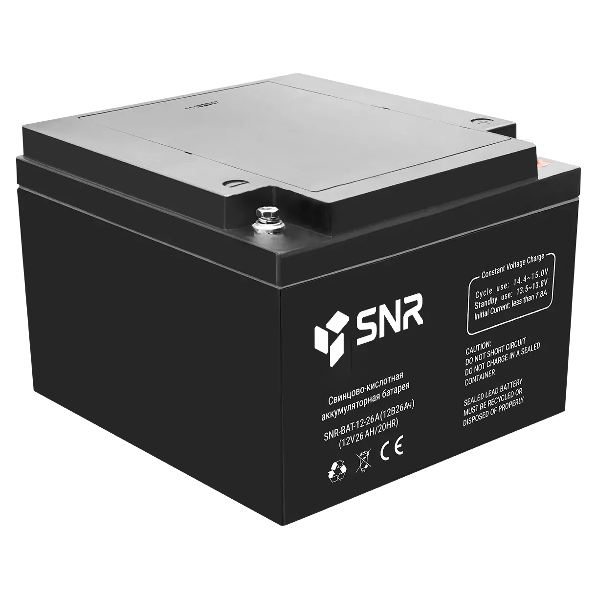 

Аккумуляторная батарея для ИБП SNR SNR-BAT-12-26-GP, 12V, 26Ah, Черный, SNR-BAT-12-26-GP