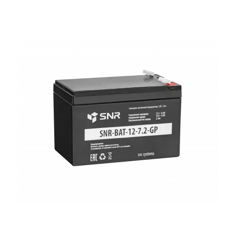 

Аккумуляторная батарея для ИБП SNR SNR-BAT-12-7.2-GP, 12V, 7.2Ah, Черный, SNR-BAT-12-7.2-GP