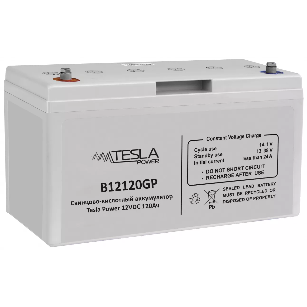 

Аккумуляторная батарея для ИБП Tesla Power B12120GP, 12V, 120Ah, Серый, B12120GP