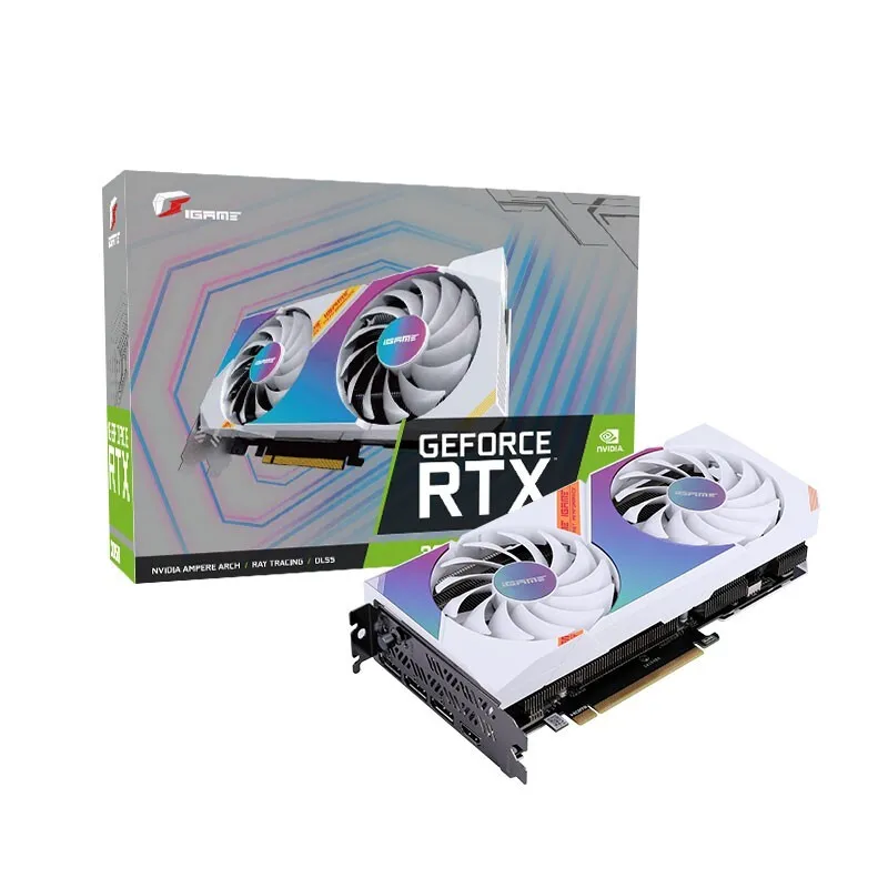 

Видеокарта Colorful NVIDIA GeForce RTX 3050 iGame Ultra W DUO OC 8GB-V, 8Gb DDR6, 128bit, PCI-E, HDMI, 3DP, Retail (RTX3050 Ultra W DUO OC 8GB-V), iGame Ultra W DUO OC 8GB-V