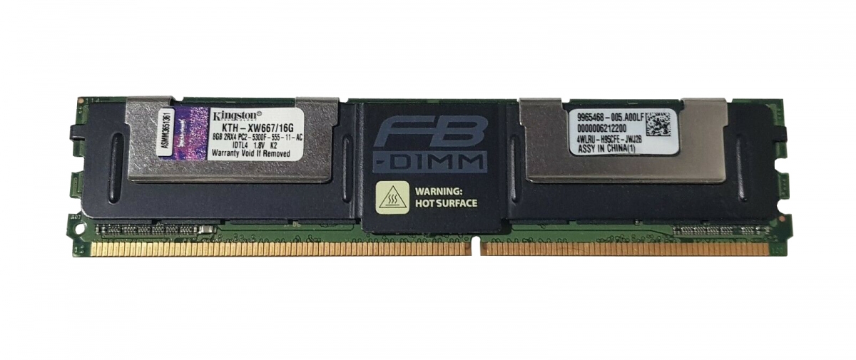 Память DDR2 FB-DIMM 8Gb Kingston (KTH-XW667/16G)