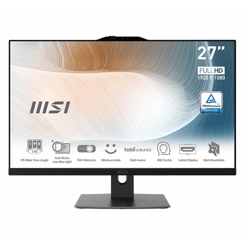 

Моноблок MSI Modern AM272P 12M-229XRU 27" 1920x1080, Intel Core i7-1260P 2.1 ГГц, 32Gb RAM, 1Tb SSD, WiFi, BT, Cam, без ОС, черный, клавиатура, мышь (9S6-AF8211-229), 12M-229XRU