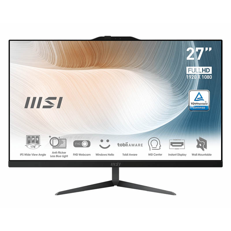 

Моноблок MSI Modern AM272 12M-234XRU 27" 1920x1080, Intel Core i5-1240P 1.7GHz, 8Gb RAM, 1Tb HDD, 256Gb SSD, WiFi, BT, Cam, DOS, черный, клавиатура, мышь (9s6-af8211-234), 12M-234XRU